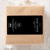 Einfache Minimalistische Black Soap Bar Labels (Insitu)