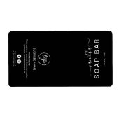 Einfache Minimalistische Black Soap Bar Labels (Vorne)