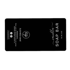Einfache Minimalistische Black Soap Bar Labels