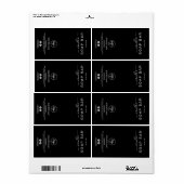Einfache Minimalistische Black Soap Bar Labels (Vorne)