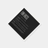 Einfache Minimalistische Black & White Fun Fakten Serviette (Ecke)