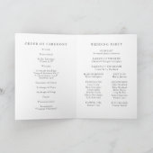 Einfache Minimalistische Bläsermonogramm Programm (Innenseite)