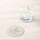 Einfache minimalistische Blatthochzeit Untersetzer (Vor Ort)