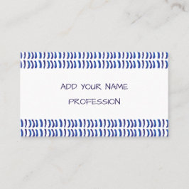 Einfache Minimalistische blaue Linien Visitenkarte