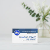 Einfache Minimalistische blaue Wasserleitungen Visitenkarte (Stehend Vorderseite)