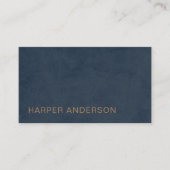 Einfache Minimalistische Blue Business Card Visitenkarte (Vorderseite)