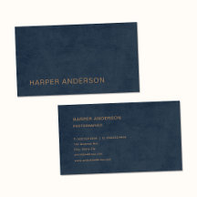 Einfache Minimalistische Blue Business Card