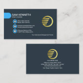 Einfache Minimalistische Blue Buttons Tab Consulta Visitenkarte (Vorne/Hinten)