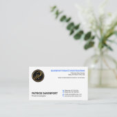 Einfache Minimalistische Blue-Footprint-Schaltfläc Visitenkarte (Stehend Vorderseite)