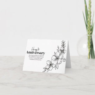 Einfache Minimalistische Blumenausgabe Karte