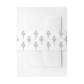 Einfache Minimalistische Blumenmuster-Hochzeit Einladungsbanderole (Vorderseite Beispiel)
