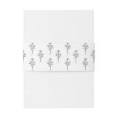 Einfache Minimalistische Blumenmuster-Hochzeit Einladungsbanderole (Rückseitenbeispiel)