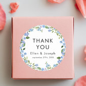 Einfache Minimalistische Blumenpraxis Vielen Dank  Runder Aufkleber