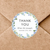 Einfache Minimalistische Blumenpraxis Vielen Dank  Runder Aufkleber