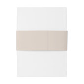 Einfache Minimalistische Blush Pink & Tan Hochzeit Einladungsbanderole (Rückseitenbeispiel)