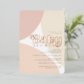 Einfache Minimalistische Boho Babydusche Einladung (Stehend vorne)