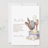 Einfache Minimalistische Boho Bäckerei Koch Babydu Dankeskarte (Vorderseite)