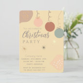 Einfache minimalistische Boho-Ornamente Weihnachte Einladung (Stehend Vorderseite)