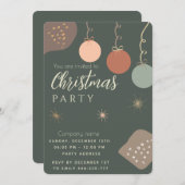 Einfache minimalistische Boho-Ornamente Weihnachte Einladung (Vorne/Hinten)