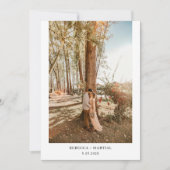Einfache Minimalistische Boho Wedding 2 Fotos Einladung (Vorderseite)