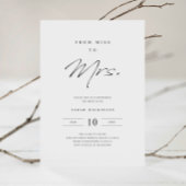 Einfache Minimalistische Brautdusche Einladung