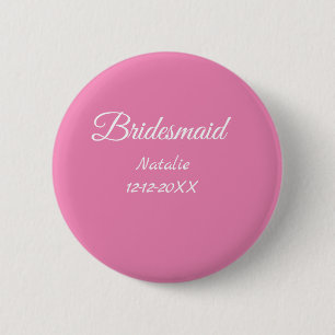 Einfache minimalistische Brautjungfer mit Namen un Button