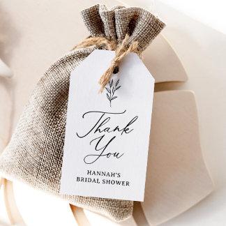 Einfache Minimalistische Brautparty-Favor-Tag Geschenkanhänger