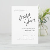 Einfache Minimalistische Bridal-Dusche Karte (Stehend Vorderseite)