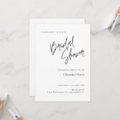 Einfache Minimalistische Bridal-Dusche Karte (Vorderseite/Rückseite Beispiel)