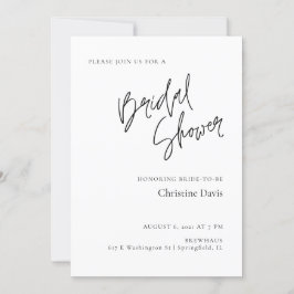 Einfache Minimalistische Bridal-Dusche Karte