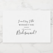 Einfache Minimalistische Bridesmaid-Initiative Schaumweinetikett (Einzelnes Label)