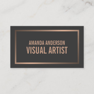 Einfache Minimalistische Bronze  Visitenkarte