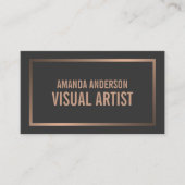 Einfache Minimalistische Bronze| Visitenkarte (Vorderseite)