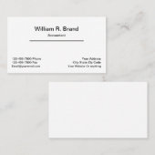 Einfache Minimalistische Buchhaltung Visitenkarte (Vorne/Hinten)