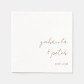 Einfache Minimalistische Burnt Orange Moderne Hoch Serviette (Vorderseite)