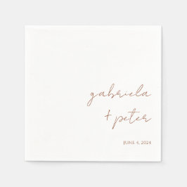 Einfache Minimalistische Burnt Orange Moderne Hoch Serviette