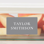 Einfache minimalistische Chic Grau Fügen Sie Ihren Etiketten (Befestigt)