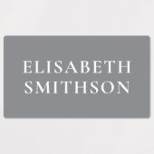 Einfache minimalistische Chic Grau Fügen Sie Ihren Etiketten (Design 2)