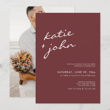 Einfache Minimalistische Cinnamon Rose Virtual Wed