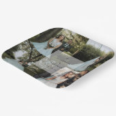 Einfache Minimalistische Couple Wedding Foto Colla Pappteller (Gewinkelt)