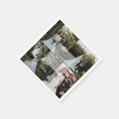 Einfache Minimalistische Couple Wedding Foto Colla Serviette (Ecke)