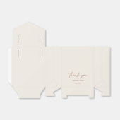 Einfache Minimalistische Cream Wedding Vielen Dank Geschenkschachtel (Ungefaltet)