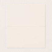 Einfache Minimalistische Creme Wedding Platzkarte (Innenseite Aufgefaltet)