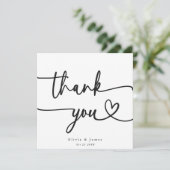 Einfache Minimalistische Dankeschön an Script Hear Dankeskarte (Stehend Vorderseite)