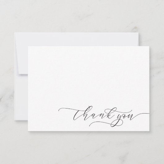 Einfache Minimalistische Dankeschön-Script | Schwa Dankeskarte (Vorderseite)