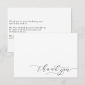 Einfache Minimalistische Dankeschön-Script | Schwa Dankeskarte (Vorne/Hinten)