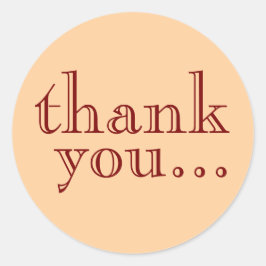 Einfache Minimalistische Danksagung an den Geschäf Runder Aufkleber