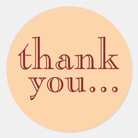Einfache Minimalistische Danksagung an den Geschäf Runder Aufkleber (Vorderseite)