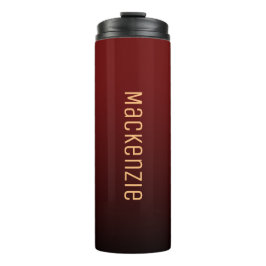 Einfache Minimalistische DARK RED to BLACK Ombre G Thermosbecher