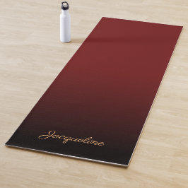 Einfache Minimalistische DARK RED to BLACK Ombre G Yogamatte